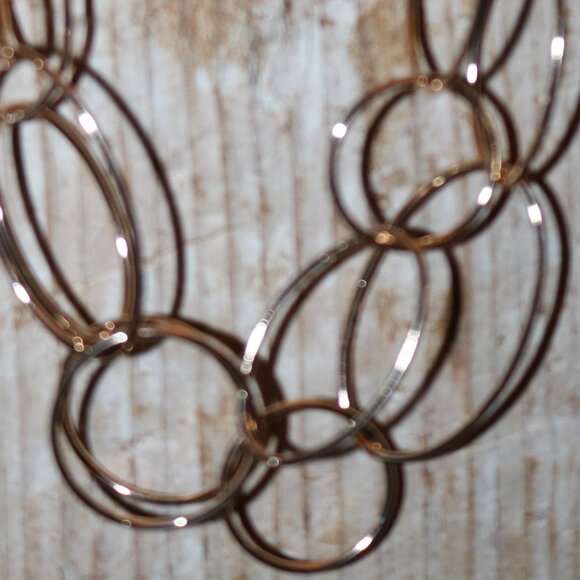 NEW Gold-plated Layered Liightweight Loops 18" Necklace - Picture 2 of 2